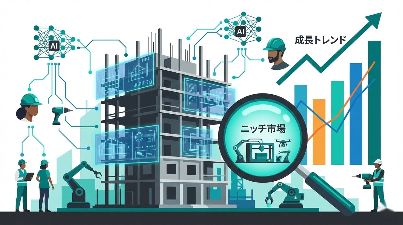 建築業界特化のAI SaaSは狙い目か？ニッチ市場で勝つバーティカルAIスタートアップ戦略