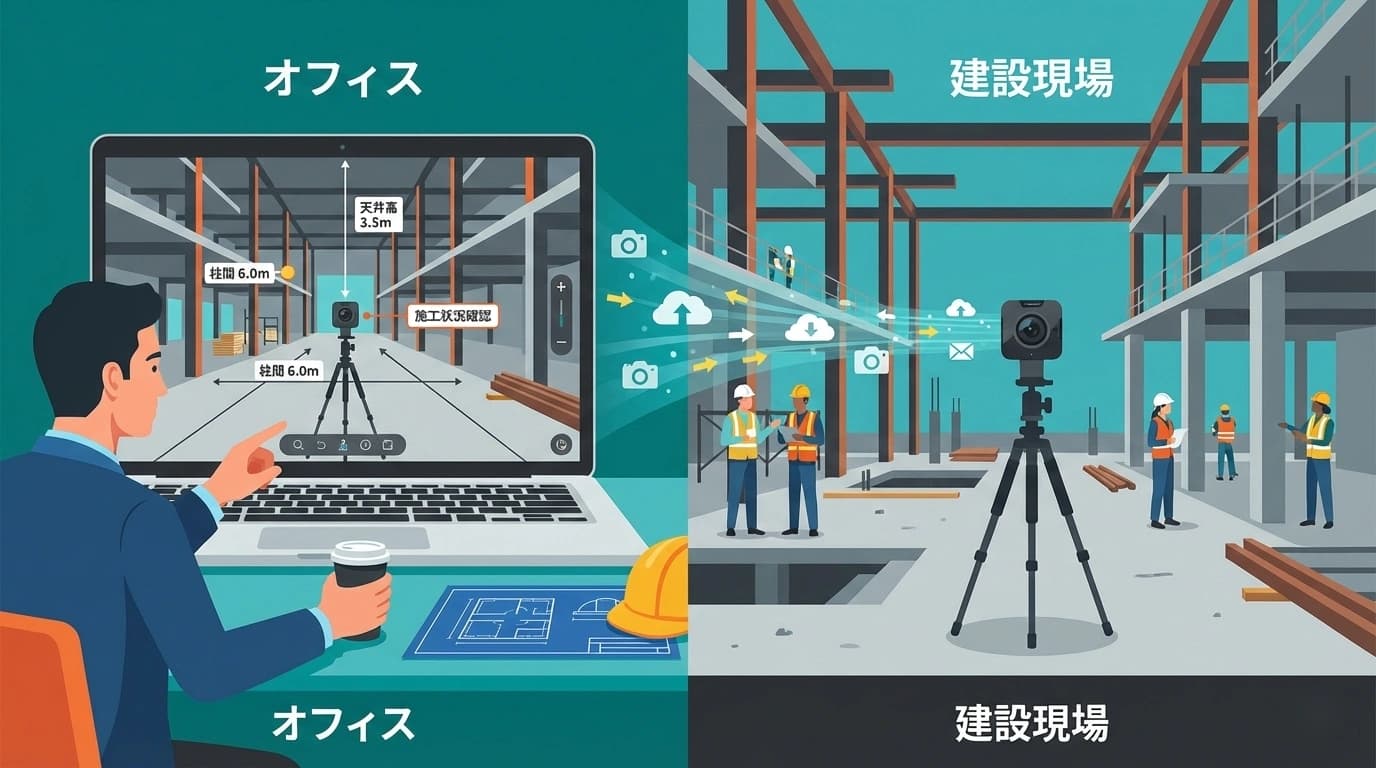 現場に行かずに現場を見る。360度カメラとMatterportで実現する遠隔監理