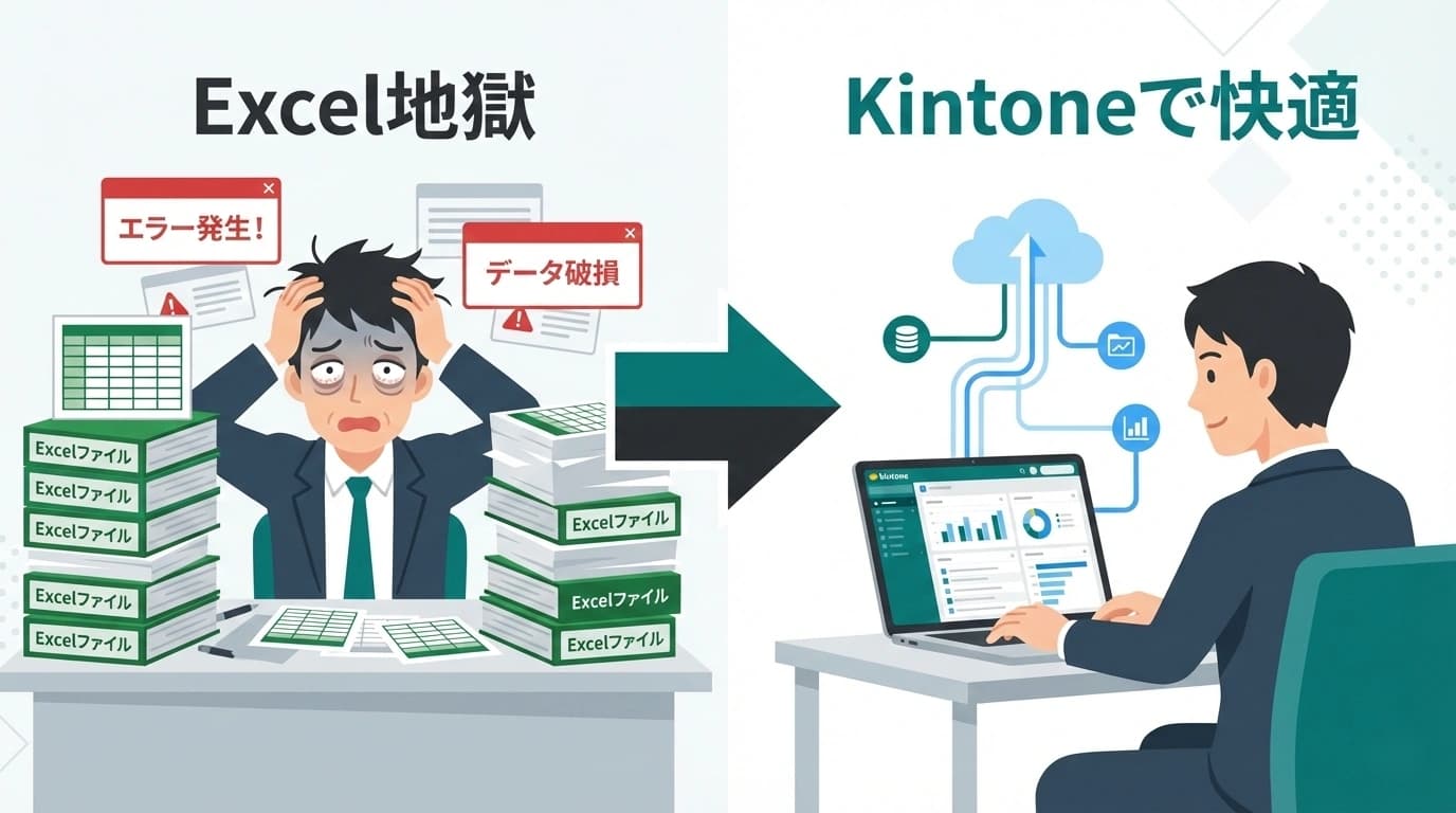 エクセル管理の限界…Kintone（キントーン）で顧客管理を自動化する方法