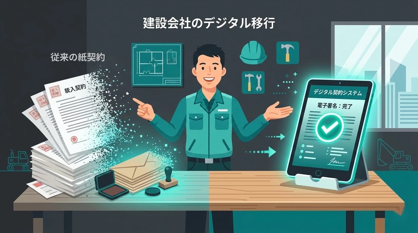 電子契約導入で印紙代と郵送の手間をゼロにする｜中小工務店の実践ガイド