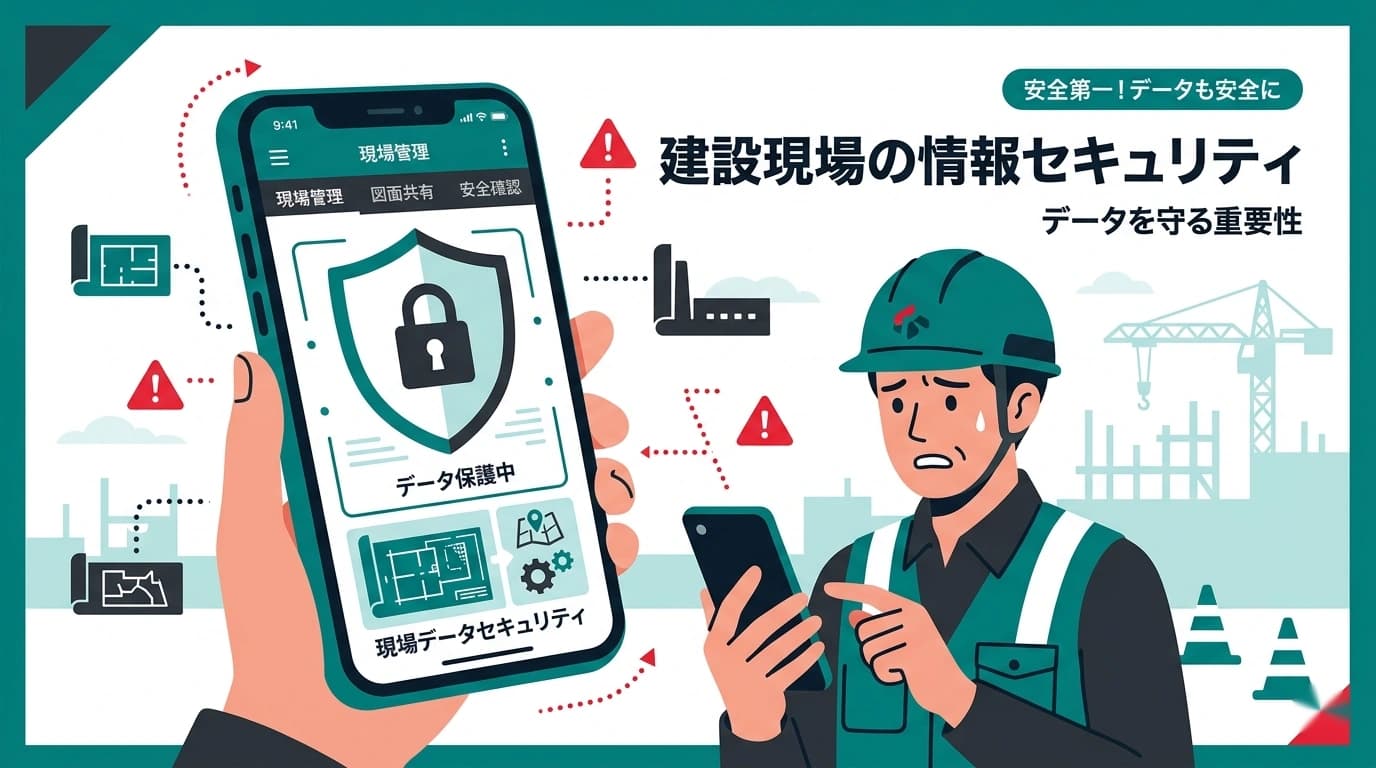 施工管理アプリのセキュリティは大丈夫？情報漏洩リスクと選ぶ際の確認事項