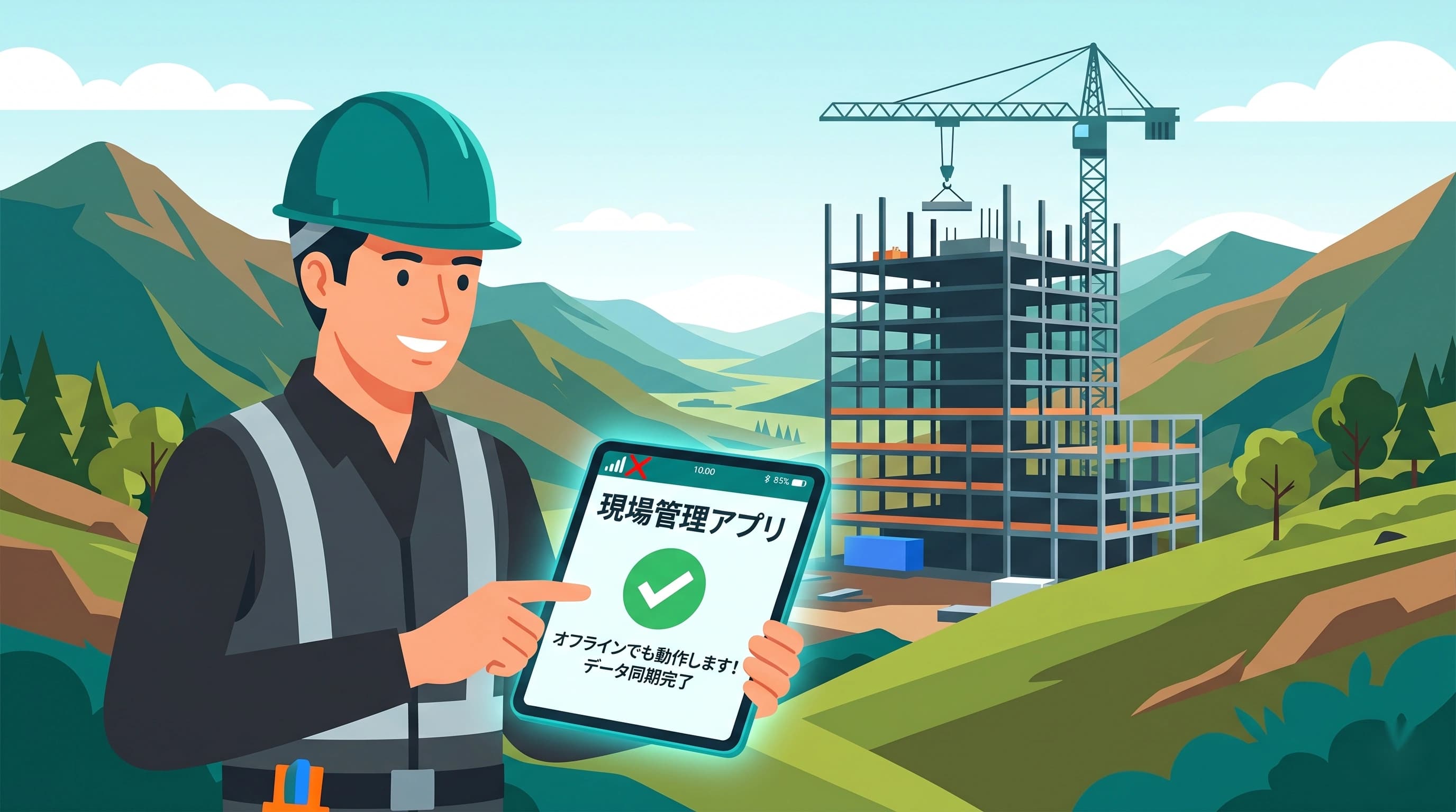 電波が届かない現場でも使える施工管理アプリは？オフライン対応アプリ徹底比較