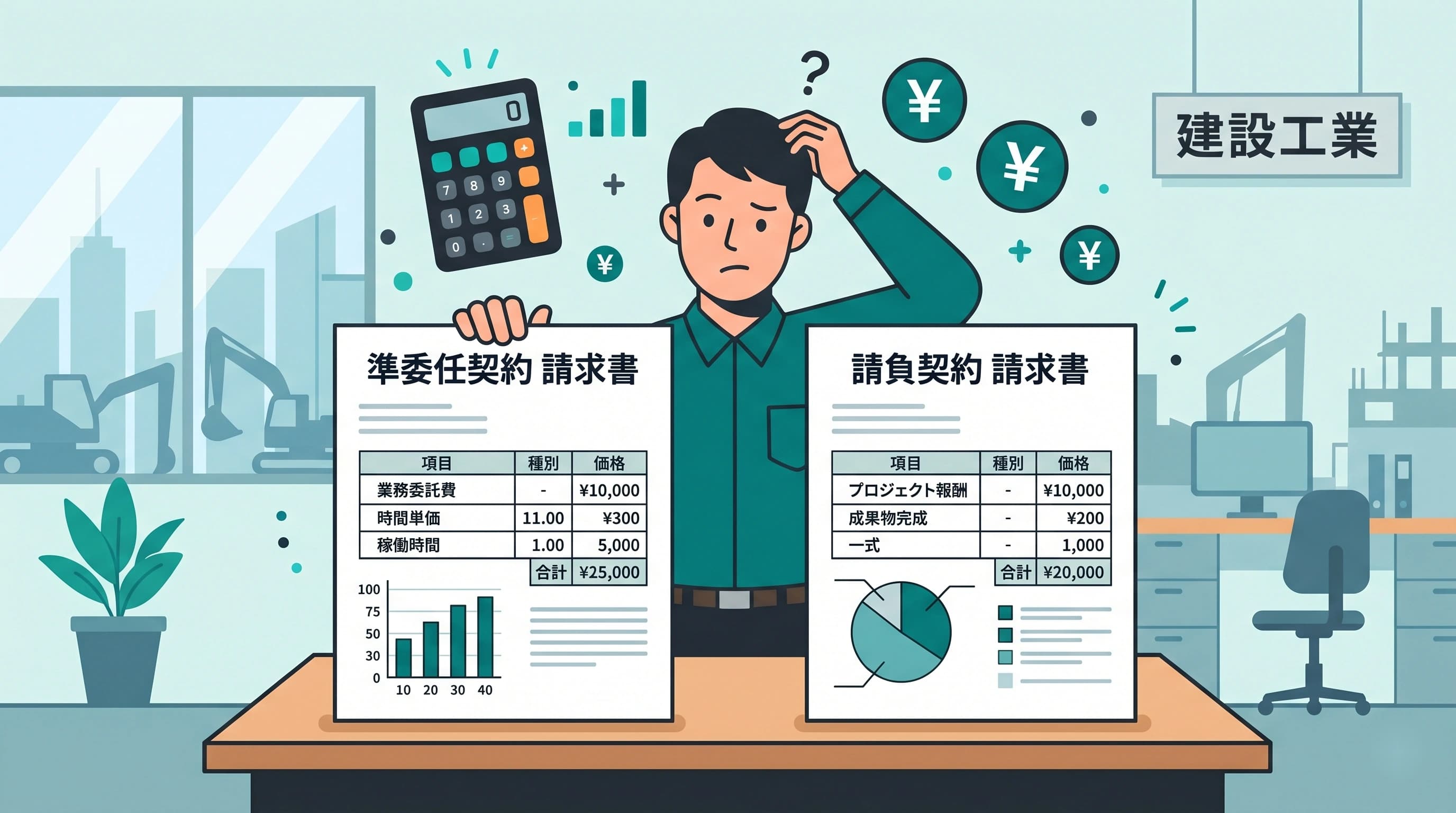 システム開発の見積もりが準委任と請負で全然違う理由｜費用構造の裏側を解説