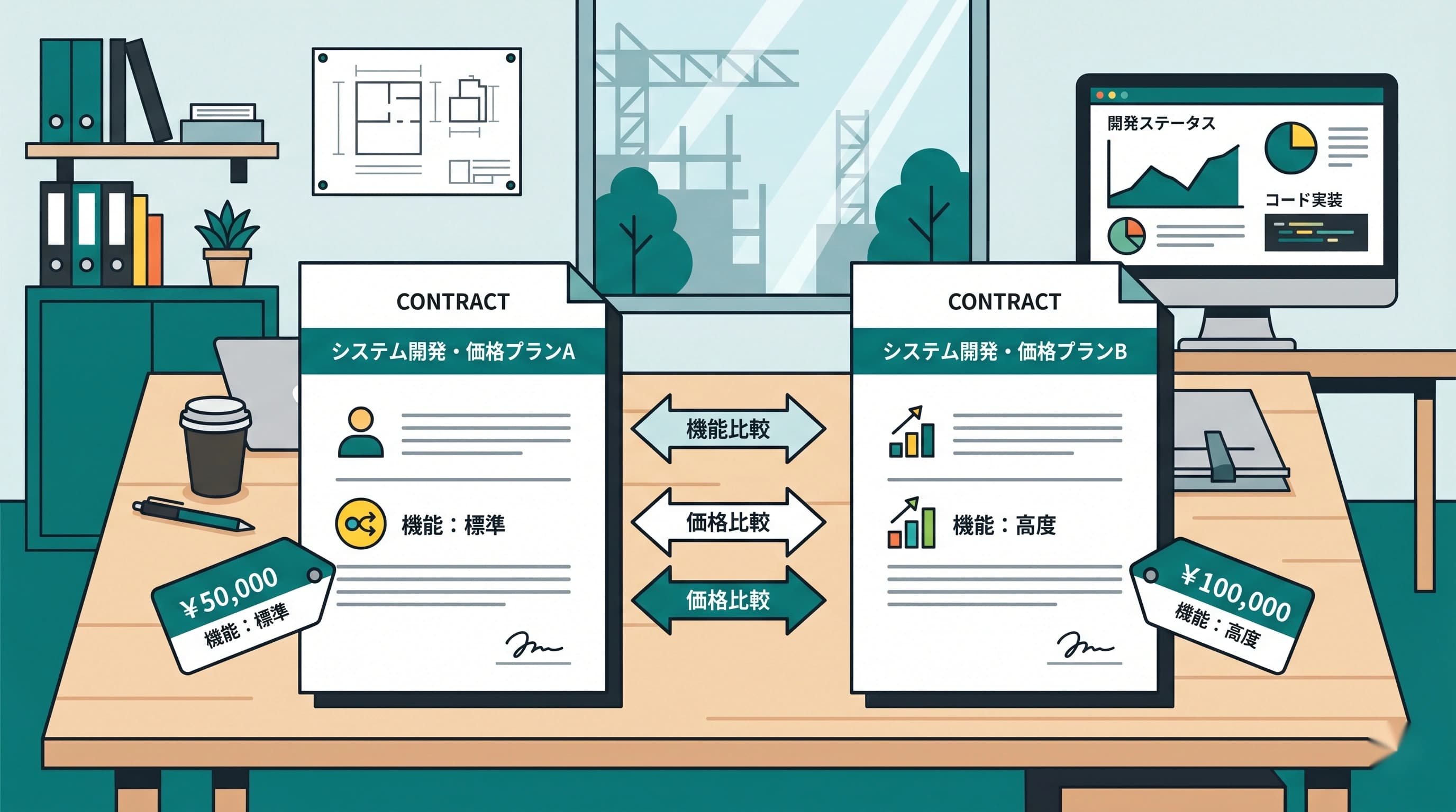 小規模システム開発は請負と準委任どちらが安い？10〜300万円の案件で徹底比較