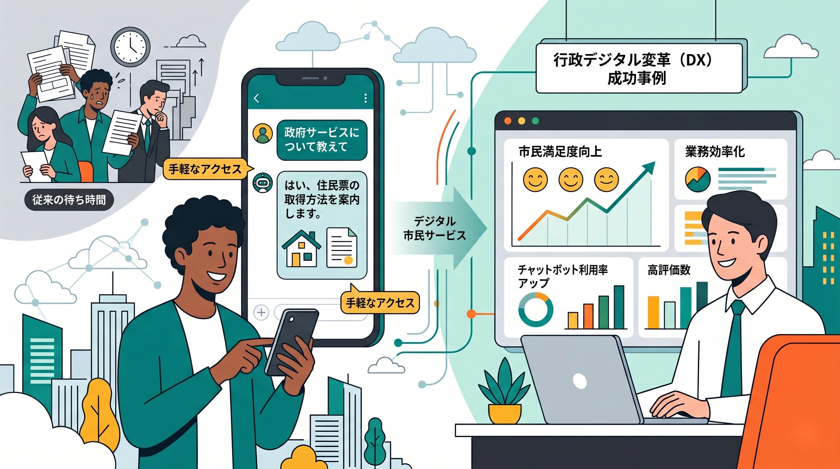 自治体・行政機関のチャットボット導入事例｜住民満足度を上げた3つの工夫