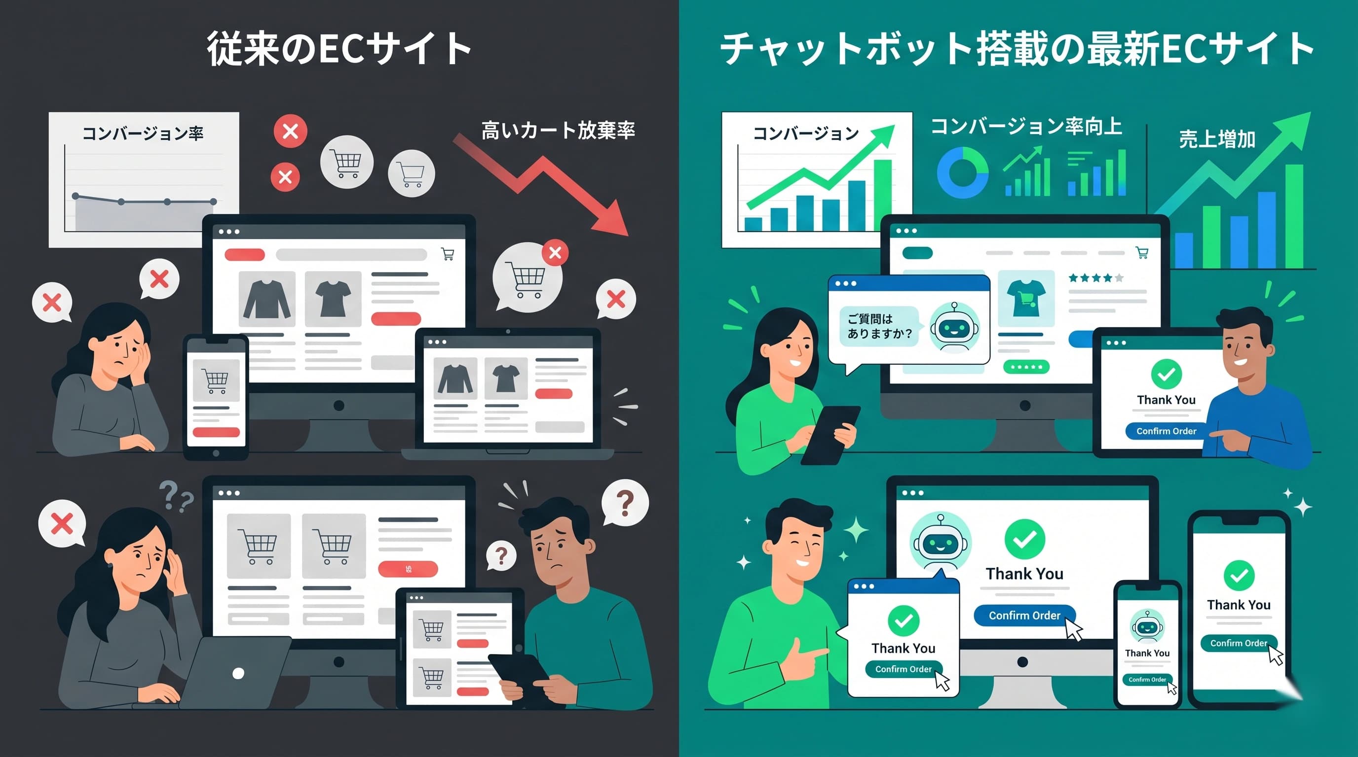 ECサイトにチャットボットを導入してCVRが上がった事例｜購入率改善の仕組み