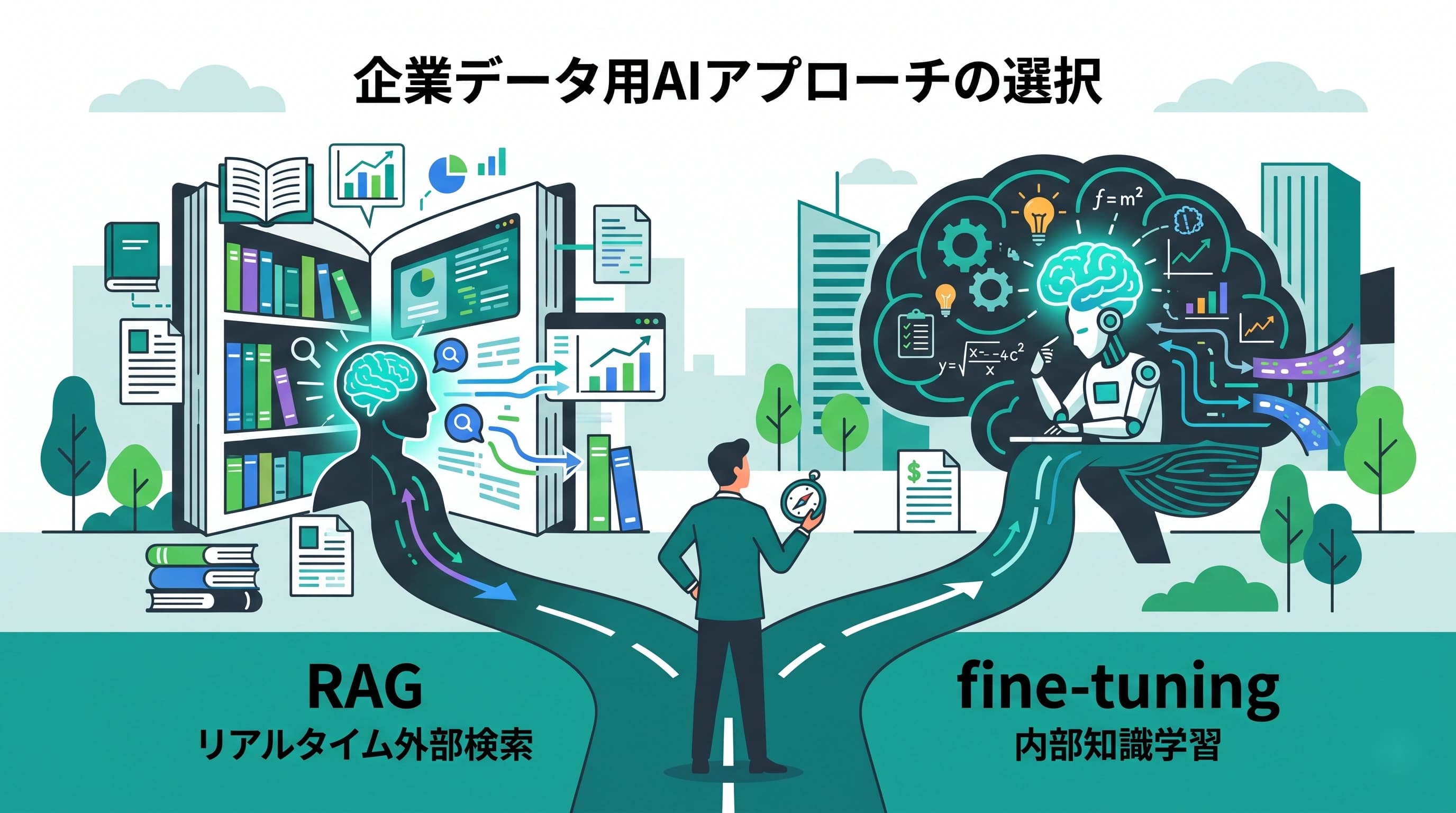 RAGとファインチューニングの違い｜自社データ活用にはどちらが適している？