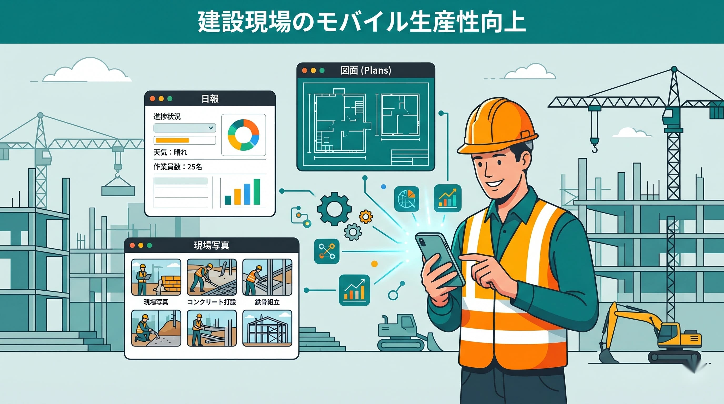現場監督のスマホ活用術7選｜写真管理・日報・図面確認を効率化するアプリと設定