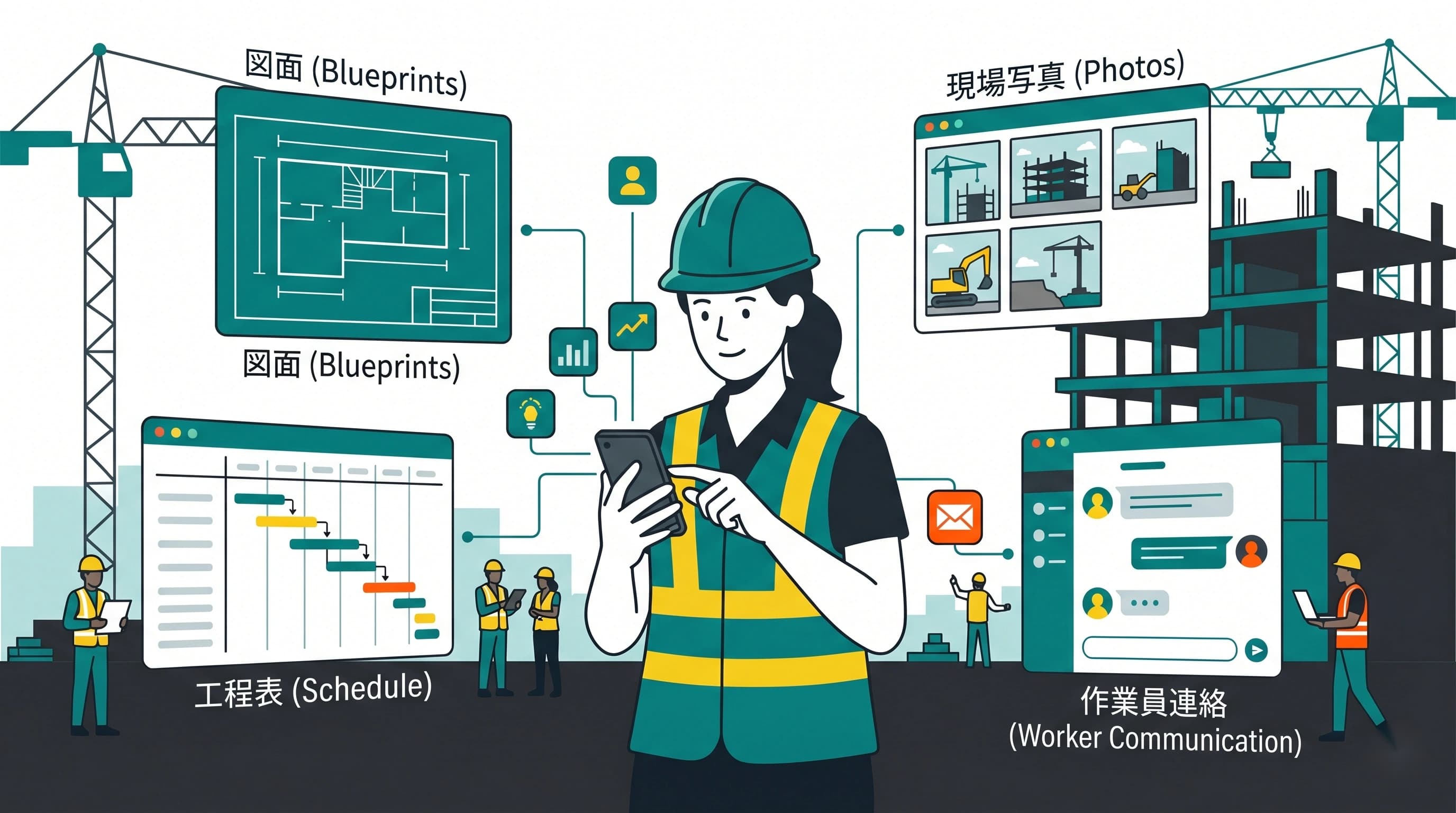 現場監督の業務をスマホ1台で完結させる方法｜おすすめアプリの組み合わせ