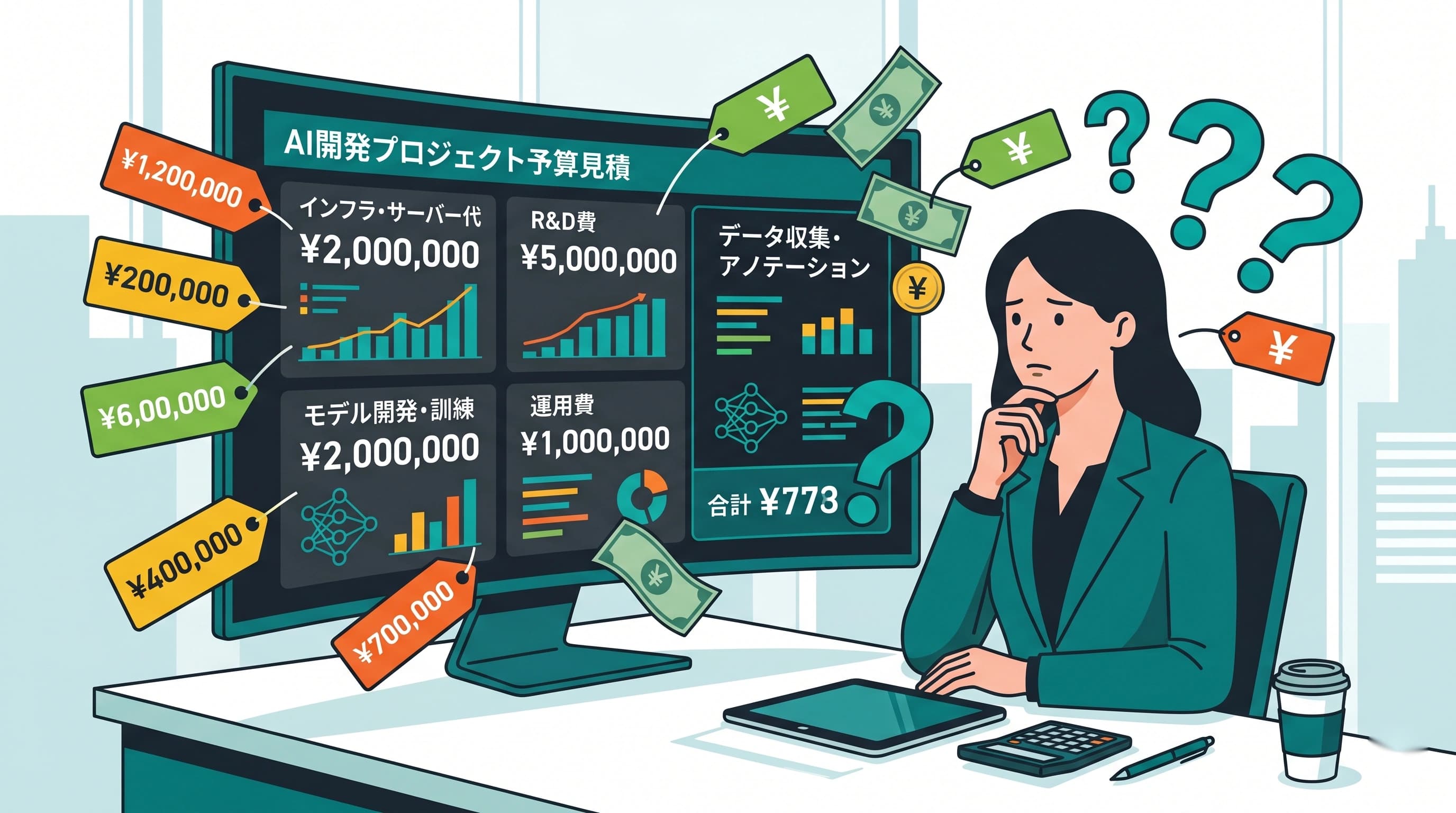 AI開発の見積もり費用はいくら？相場の目安と料金の決まり方を徹底解説