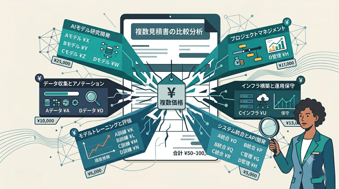 AI開発の見積もりが高い／安いを見抜く方法｜相見積もりで比較すべき項目