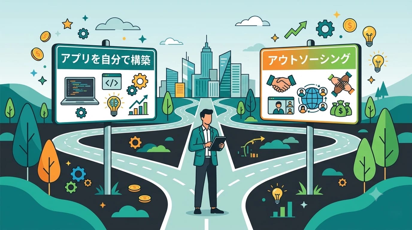 個人がアプリ開発で起業するステップ｜外注と内製どちらを選ぶ？