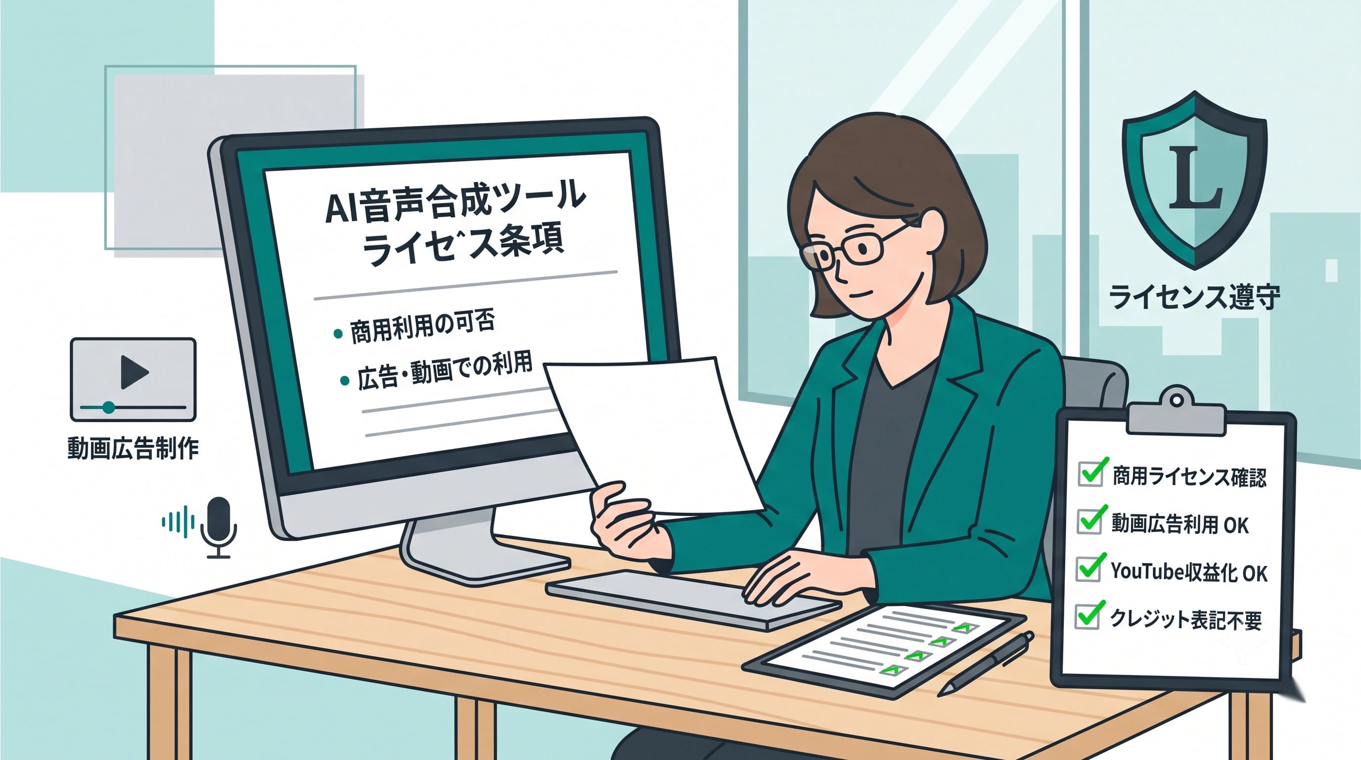 音声合成AIの商用利用は大丈夫？個人事業主が注意すべき著作権・規約