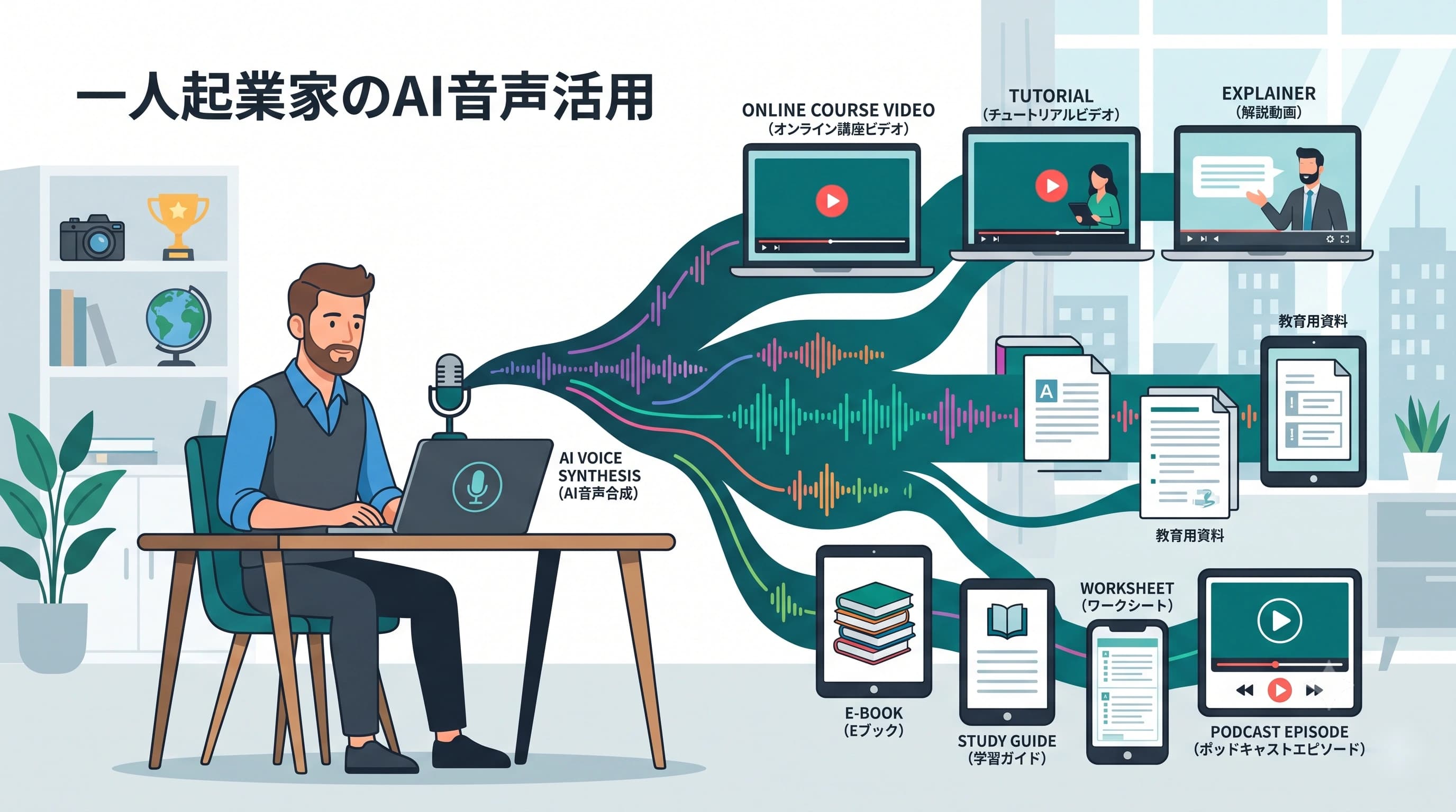 音声合成AIで動画・教材を量産｜個人事業主の制作コスト削減術