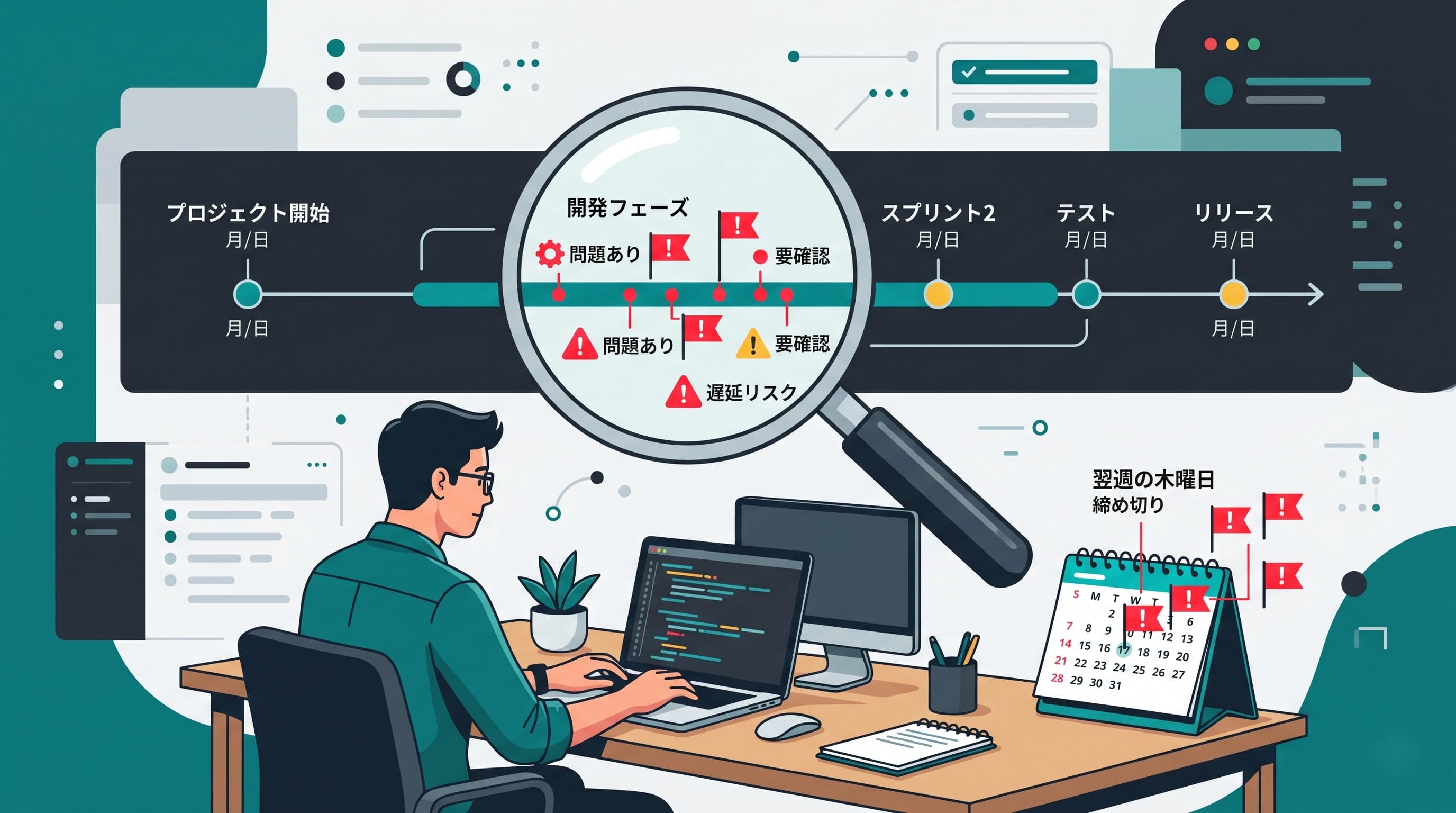 システム開発の遅延を早期発見する｜危険信号のチェックリスト